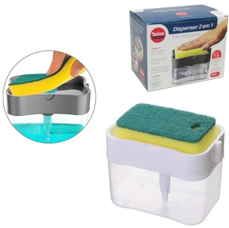 DISPENSE DE DETERGENTE E ESPONJA