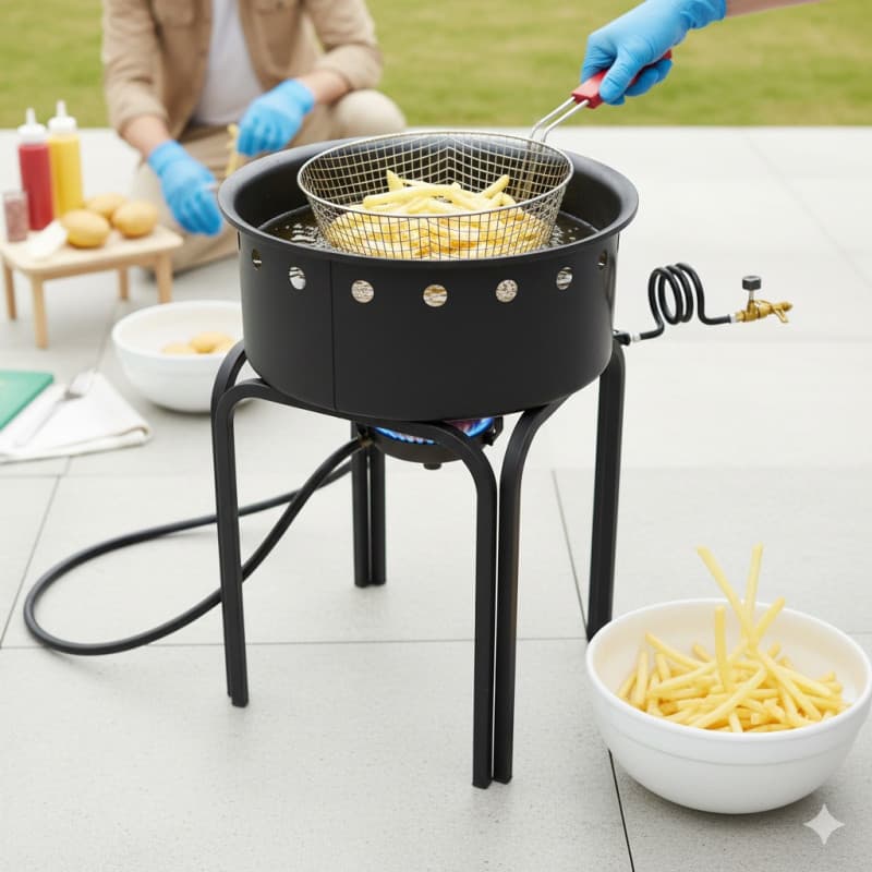 TACHO DE MESA FRITURA  GAS     14LTS     PR-14 G
