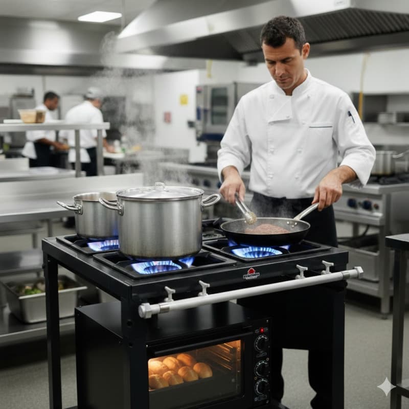 COCINA 03 HORNALLA 03 DOBLE 40 X 40      BP 3 BDG S/HORNO PMD-300F